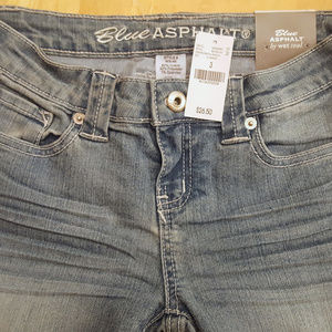 👖 Blue Asphalt Wet Seal Light Denim Skinny Jeans